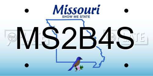 MS2B4S Missouri License Plate