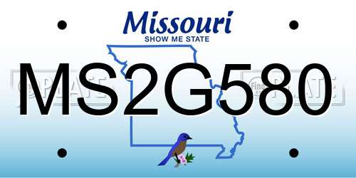 MS2G580 Missouri License Plate