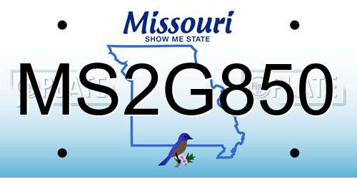 MS2G850 Missouri License Plate