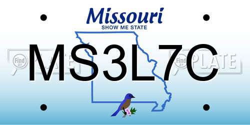 MS3L7C Missouri License Plate