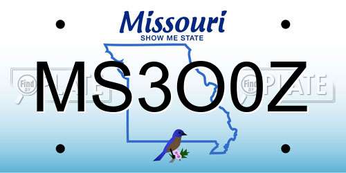 MS3O0Z Missouri License Plate