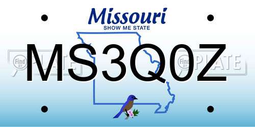 MS3Q0Z Missouri License Plate