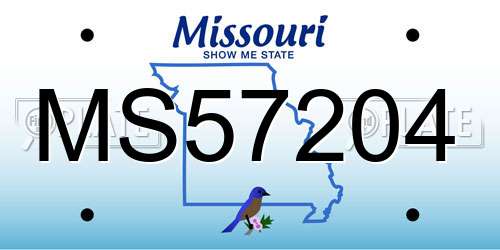 MS57204 Missouri License Plate