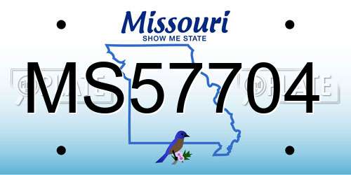MS57704 Missouri License Plate