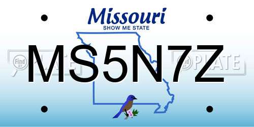 MS5N7Z Missouri License Plate