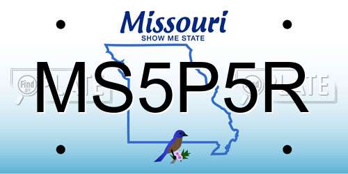 MS5P5R Missouri License Plate