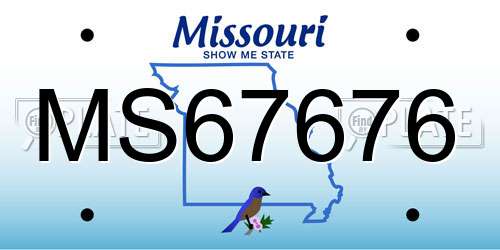 MS67676 Missouri License Plate