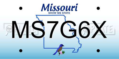 MS7G6X Missouri License Plate