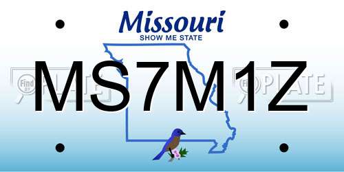 MS7M1Z Missouri License Plate