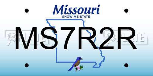 MS7R2R Missouri License Plate