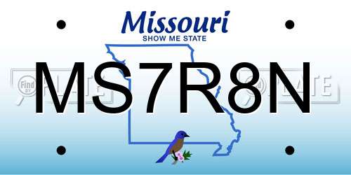 MS7R8N Missouri License Plate