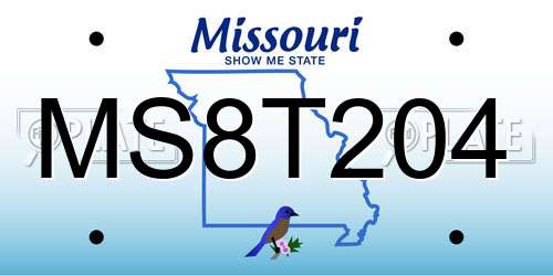MS8T204 Missouri License Plate
