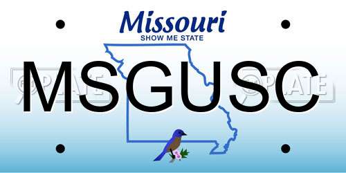 MSGUSC Missouri License Plate