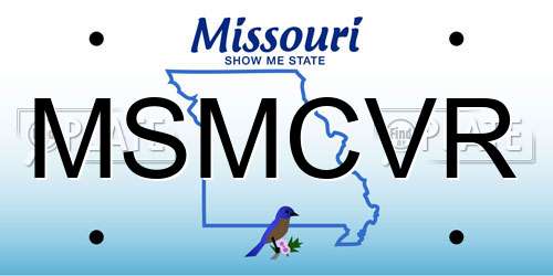 MSMCVR Missouri License Plate