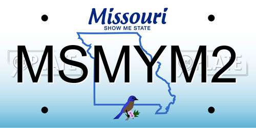 MSMYM2 Missouri License Plate