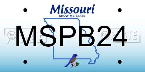MSPB24 Missouri License Plate
