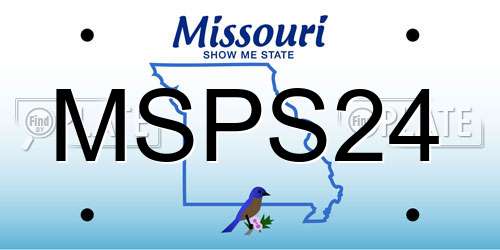 MSPS24 Missouri License Plate