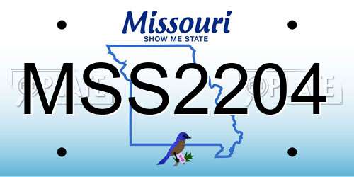 MSS2204 Missouri License Plate