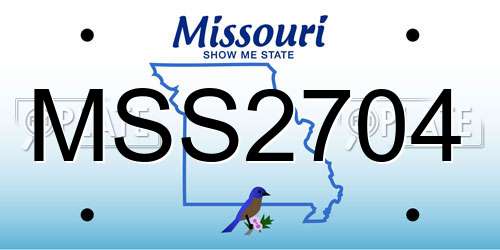 MSS2704 Missouri License Plate