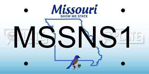 MSSNS1 Missouri License Plate