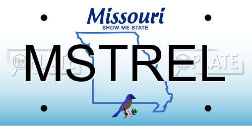 MSTREL Missouri License Plate