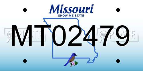 MT02479 Missouri License Plate