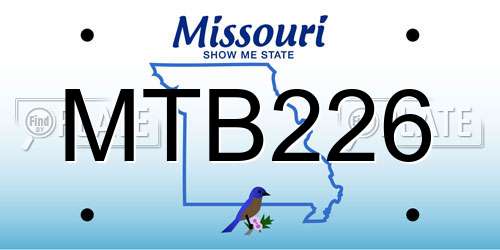 MTB226 Missouri License Plate