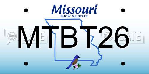 MTBT26 Missouri License Plate