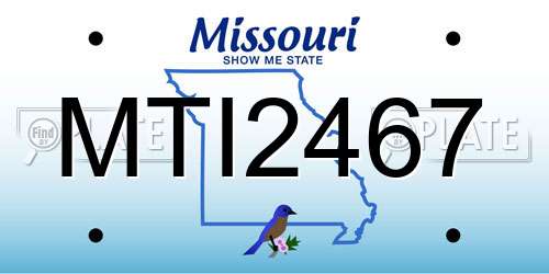 MTI2467 Missouri License Plate