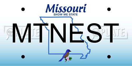 MTNEST Missouri License Plate