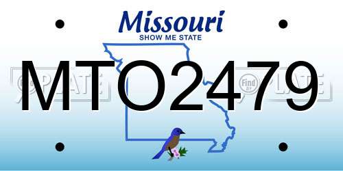 MTO2479 Missouri License Plate