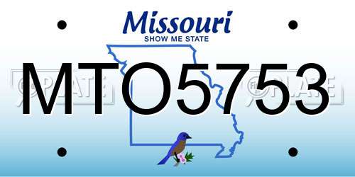 MTO5753 Missouri License Plate