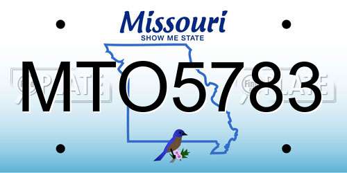 MTO5783 Missouri License Plate