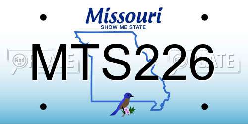 MTS226 Missouri License Plate