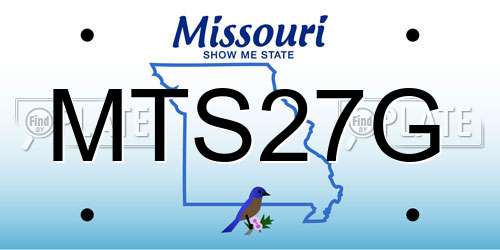 MTS27G Missouri License Plate