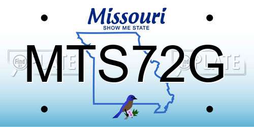 MTS72G Missouri License Plate