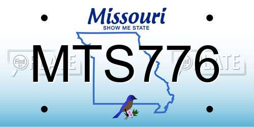 MTS776 Missouri License Plate