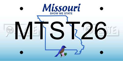 MTST26 Missouri License Plate