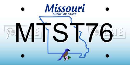 MTST76 Missouri License Plate
