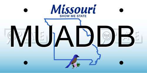 MUADDB Missouri License Plate