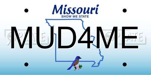 MUD4ME Missouri License Plate