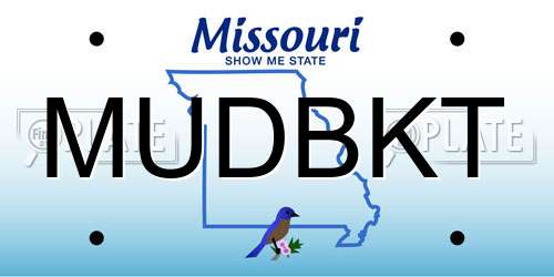 MUDBKT Missouri License Plate