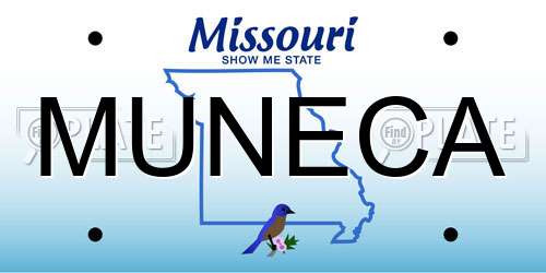 MUNECA Missouri License Plate