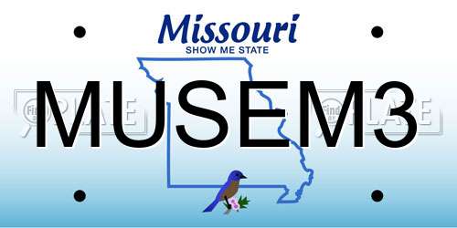 MUSEM3 Missouri License Plate