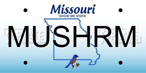 MUSHRM Missouri License Plate