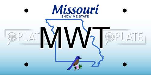 MWT Missouri License Plate
