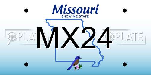 MX24 Missouri License Plate