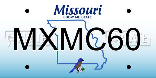 MXMC60 Missouri License Plate