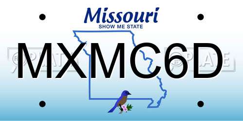 MXMC6D Missouri License Plate