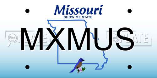 MXMUS Missouri License Plate